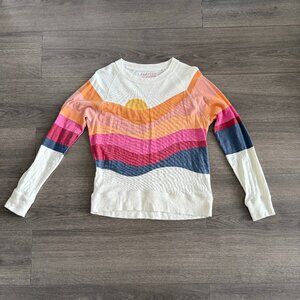 Faherty Sunwashed Organic Cotton Slub Long Sleeve Tee, Size XS